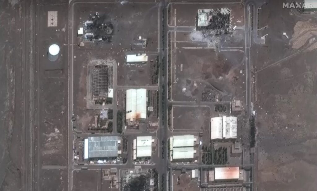 Satellite imagery shows Iran Natanz nuclear facilities after Israeli strikes cr.Maxar Technologies