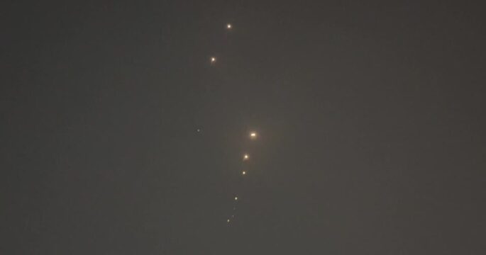 Missiles rain down in night sky over Doha