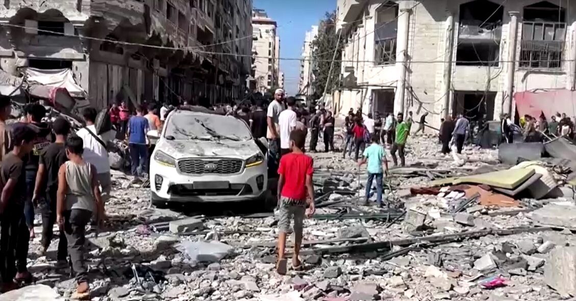 damaged building in north Gaza from Israeli attack 27 June 2025