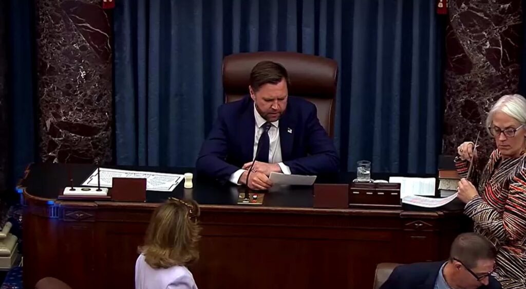 JD Vance presides in Senate voting on budget bill