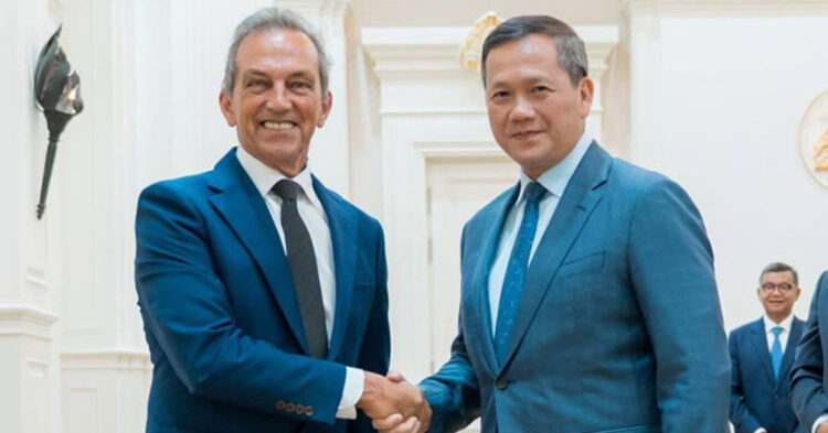 Prime Minister Hun Manet and Professor Jean-Marc Sorel