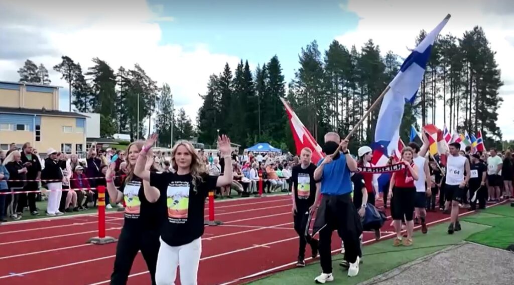 participants in Wife Carrying World Championships in Finland