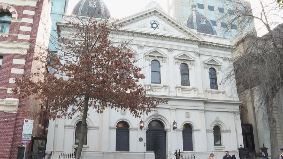 exterior of Melbourne synagogue attack