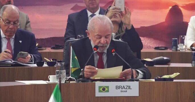 Brazil's Lula during BRICS session