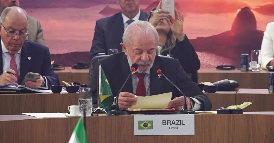 Brazil's Lula during BRICS session