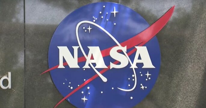 NASA logo on wall