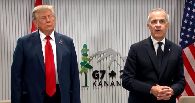Trump and Carney at G7 summit in Canada 16 June 2025