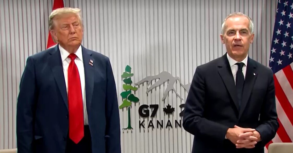 Trump and Carney at G7 summit in Canada 16 June 2025