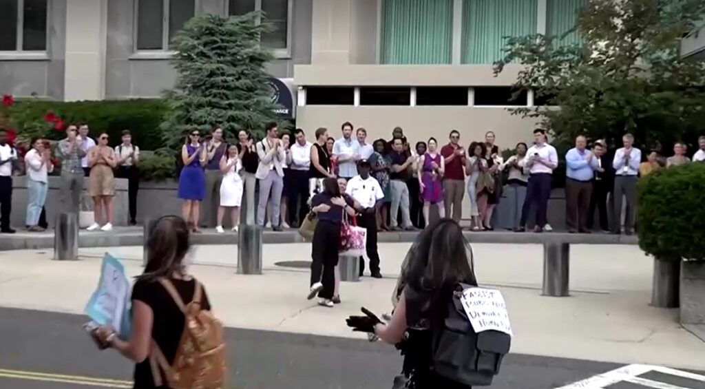 A show of support amid mass layoffs at the State Department