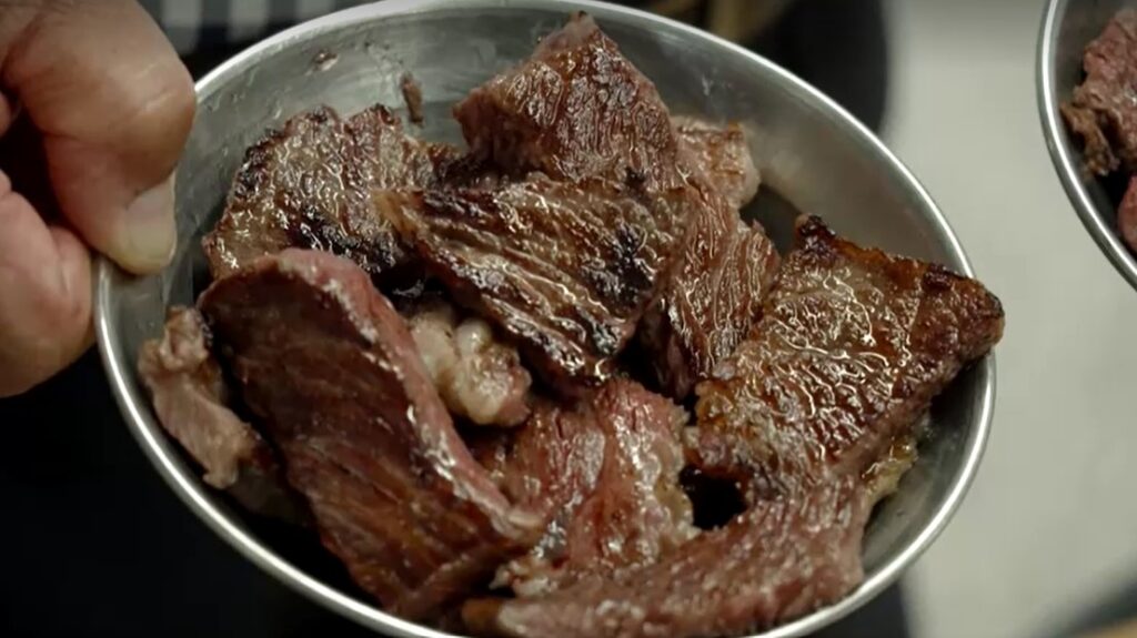 Cut grilled US beef