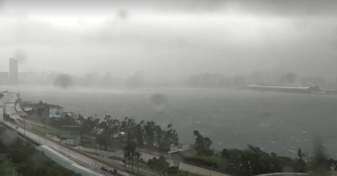 Hong Kong braves heavy rain and strong winds as typhoon Wipha approaches
