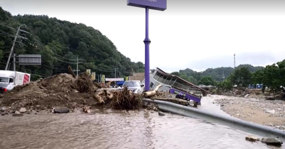 Torrential rain and flooding in South Korea