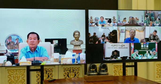 Hun Sen in vdo call