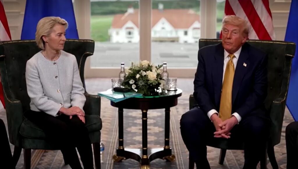 Trump talks with EU in Scotland