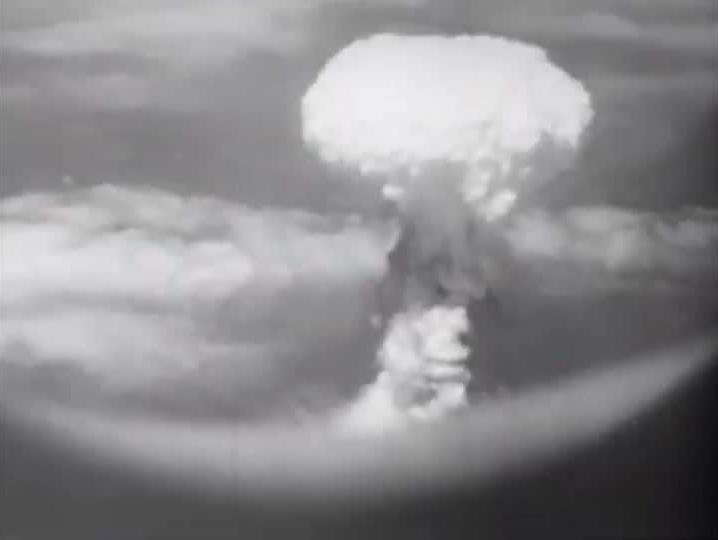 Atomic bomb blast in Nagasaki