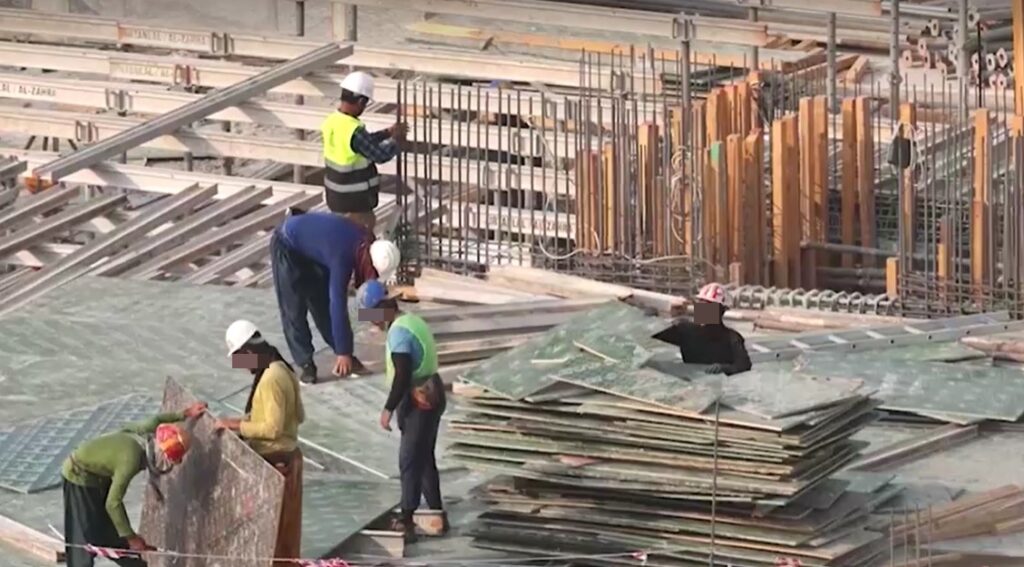 workers at construction site