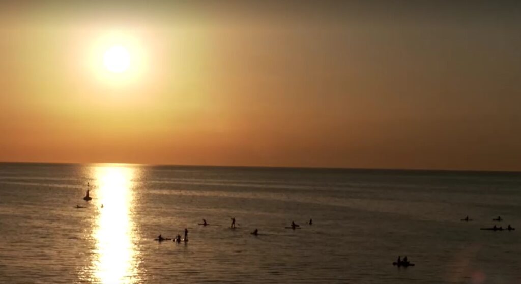 sunset at sea