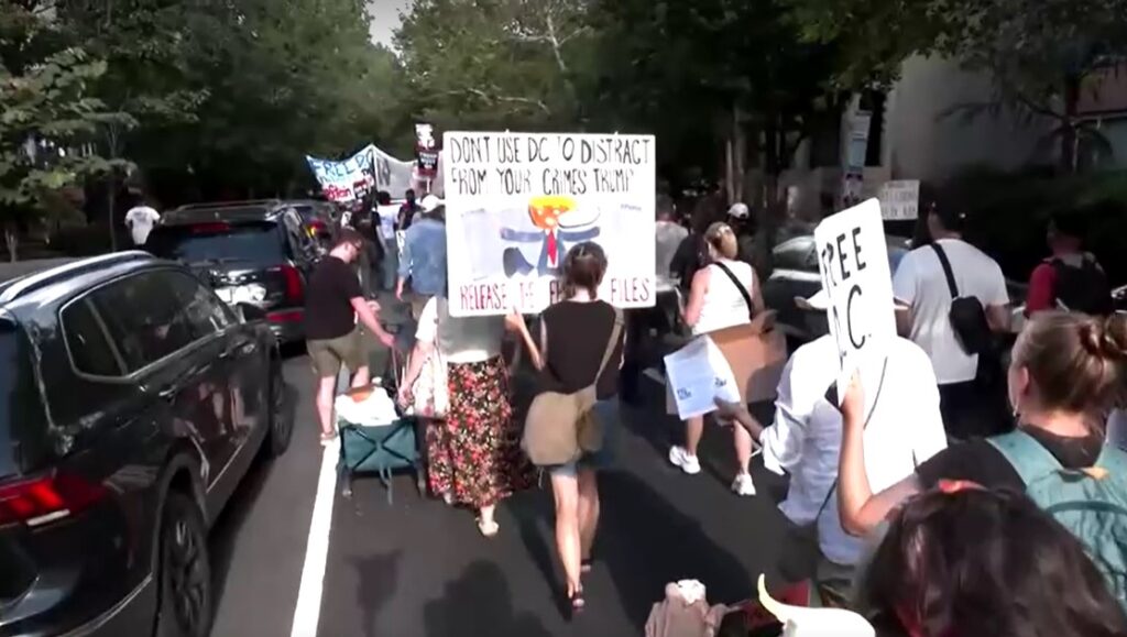Protests erupt in DC as Trump takes over police, deploys National Guard