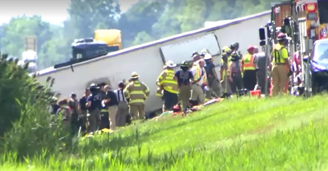 Tour bus rolls over on New York highway, causing multiple deaths