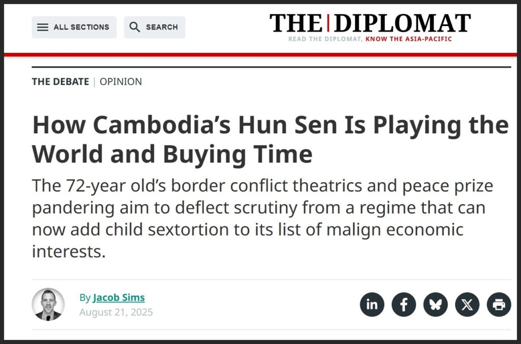 The Diplomat's article on Hun Sen 