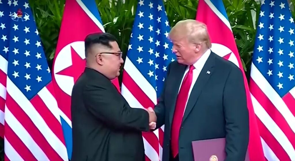Kim-Trump first summit in Singapore in 2018