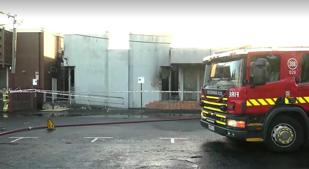 the Adass Israel Synagogue is torched in Melbourne on December 6, 2024