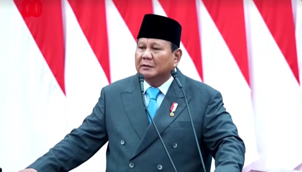 Indonesian President Prabowo Subianto