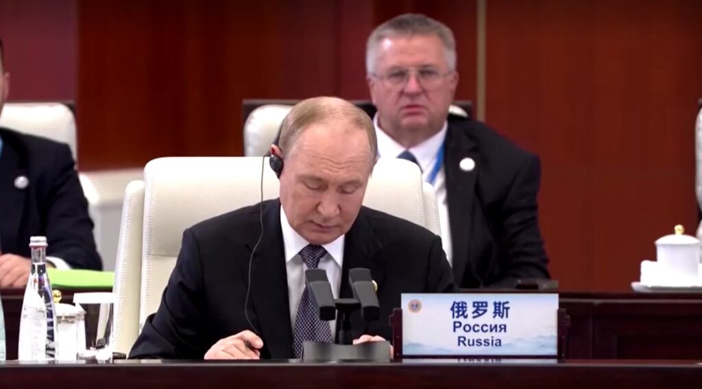 Russia President Vladimir Putin at SCO summit in China