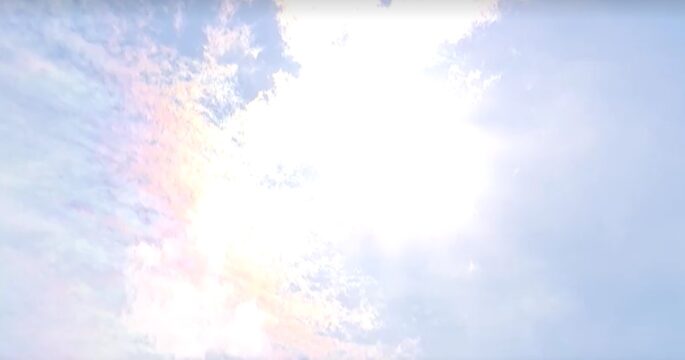 Sky with sun blazing