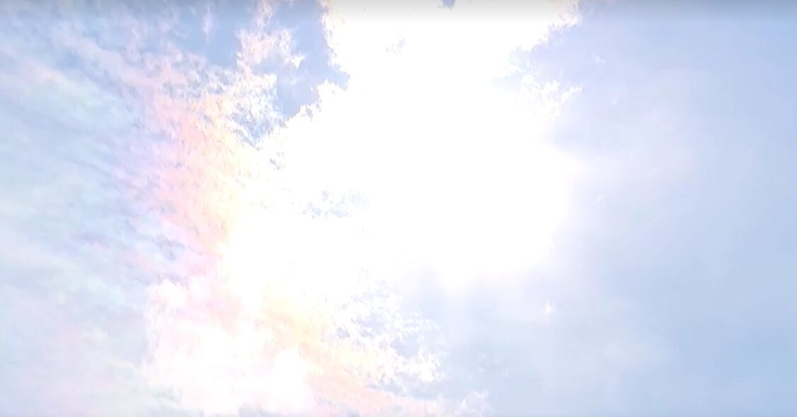 Sky with sun blazing