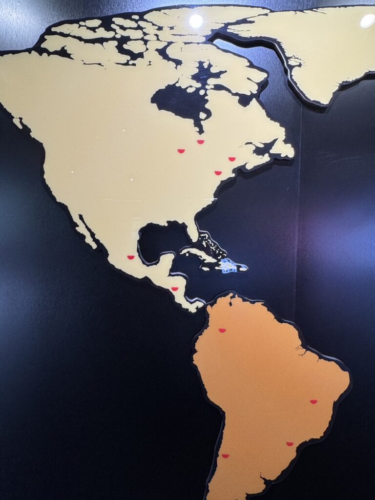 map of China rice noodle shops in overseas