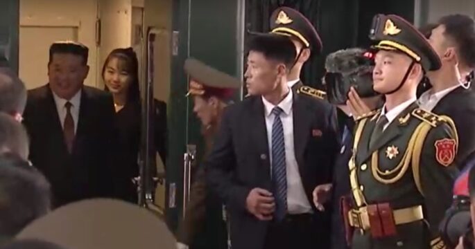 Kim Jong Un and daughter arrive in Beijing for China's V-Day commemorations