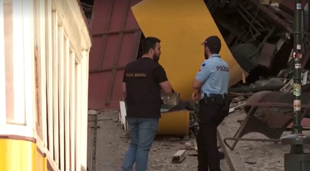 police investigate Lisbon funicular crashed