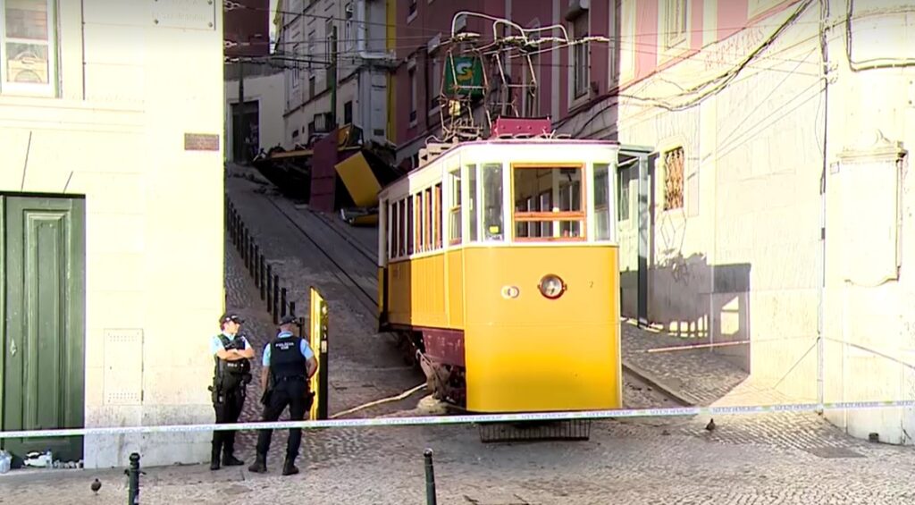 Lisbon funicular crashed