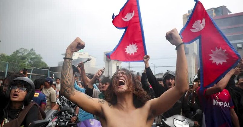 Jubilant demonstrators celebrate in Kathmandu as Nepal PM Oli quits