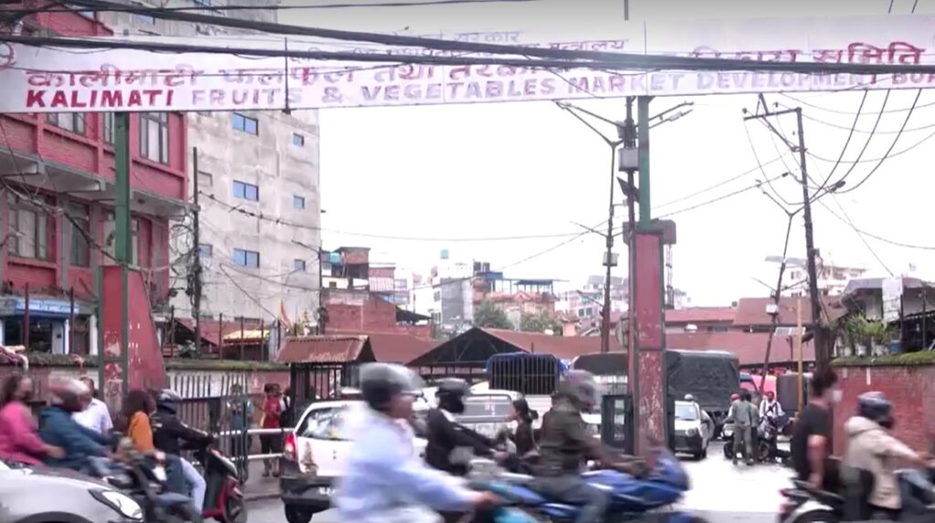 Market in Kathmandu, Nepal turns to normal live