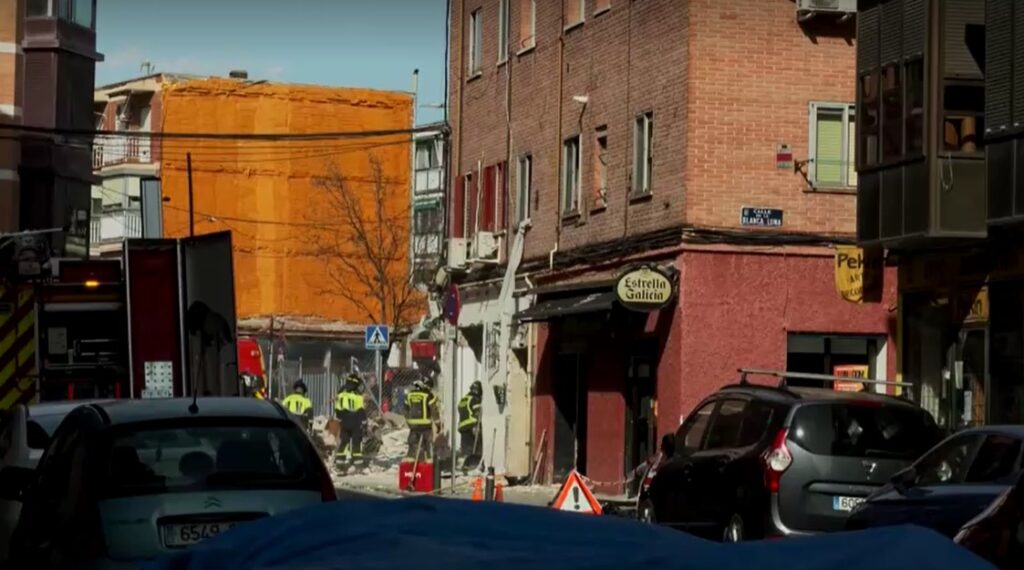 Bar and restaurant exploded in Madrid, Spain