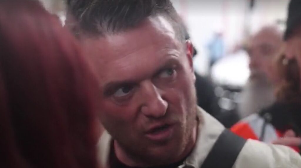 UK anti-immigrant activist Tommy Robinson