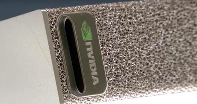 Nvidia logo on chip