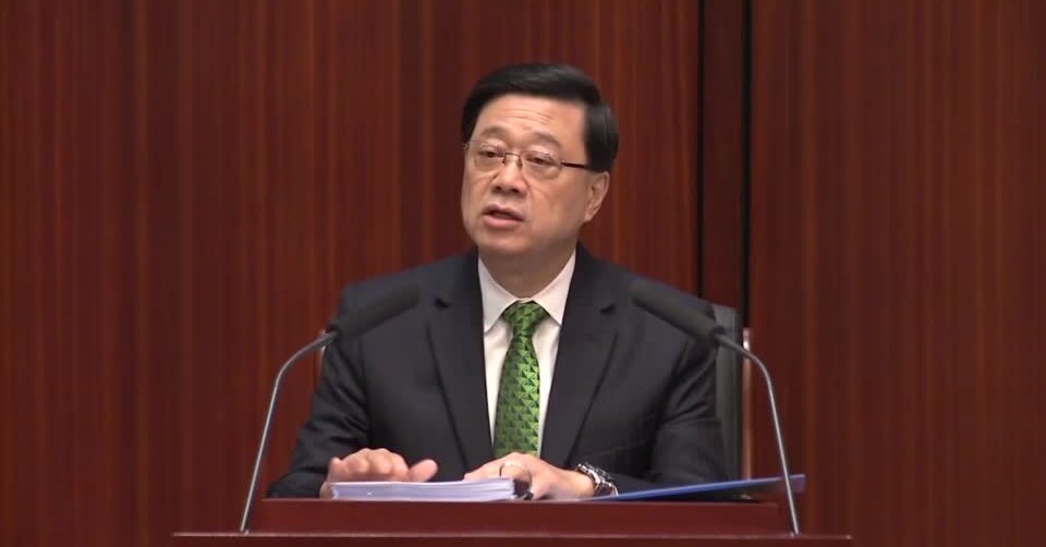 Hong Kong leader focuses on boosting economy, livelihoods