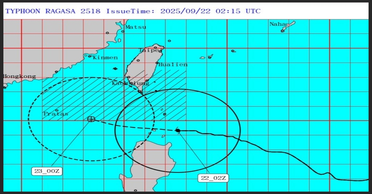 Typhoon Ragasa path