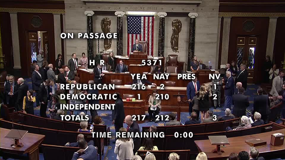 US House passes stopgap bill to avoid government shutdown, sends to Senate